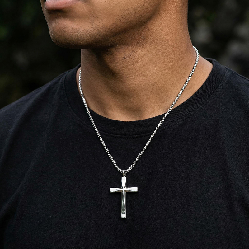 Engraved Cross Infinity Sign Urn Pendant Engraved Cross Infinity Sign Urn Pendant