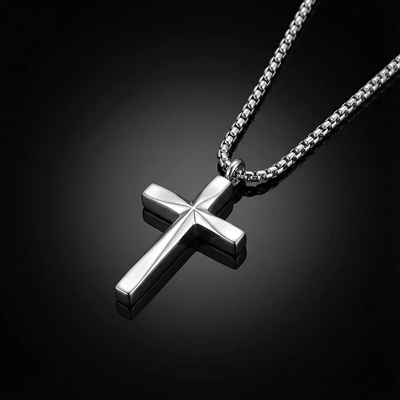 Engraved Cross Infinity Sign Urn Pendant Engraved Cross Infinity Sign Urn Pendant
