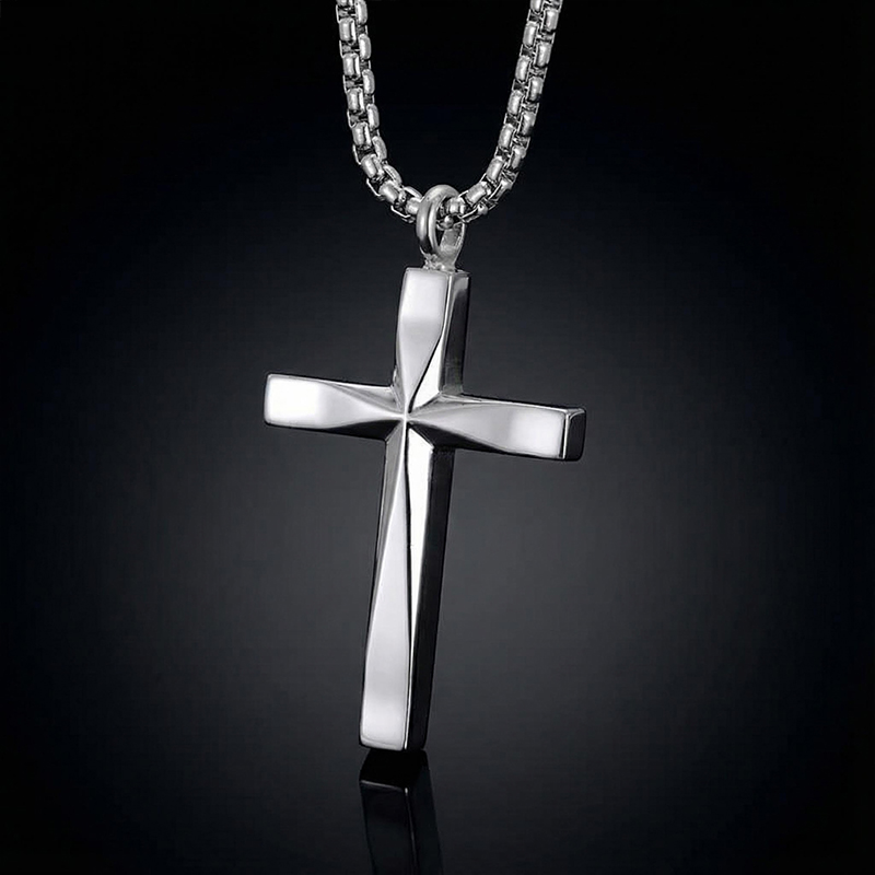 Engraved Cross Infinity Sign Urn Pendant Engraved Cross Infinity Sign Urn Pendant