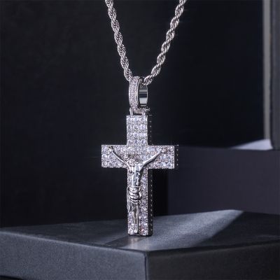 Iced Out Jesus Cross Pendant