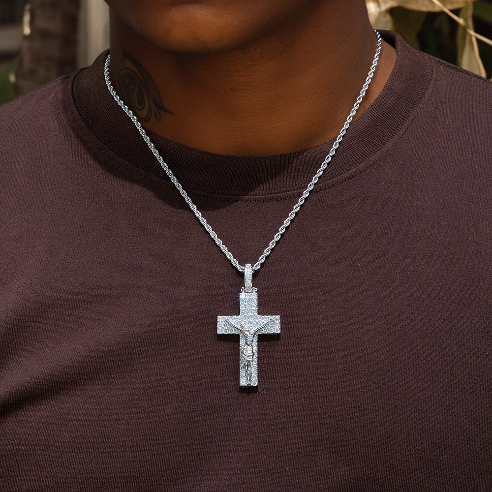 Iced Out Jesus Cross Pendant