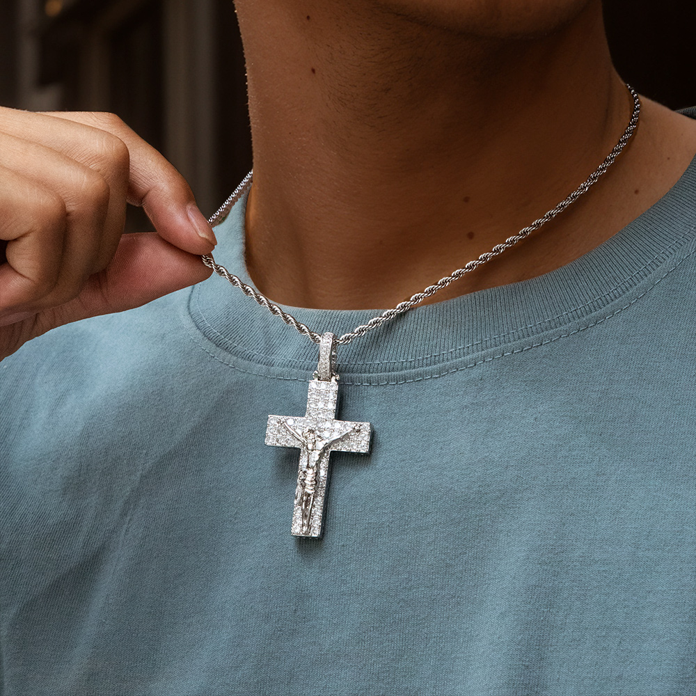 Iced Out Jesus Cross Pendant