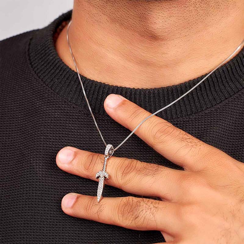 Iced Out Viking Sword Pendant Iced Out Viking Sword Pendant