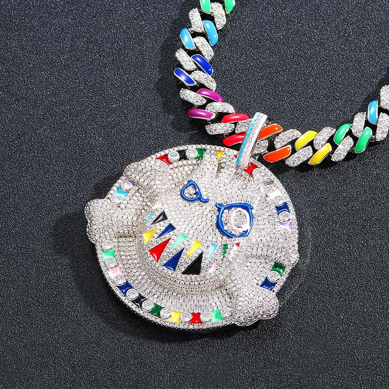 Iced Colorful Litter Monster Pendant