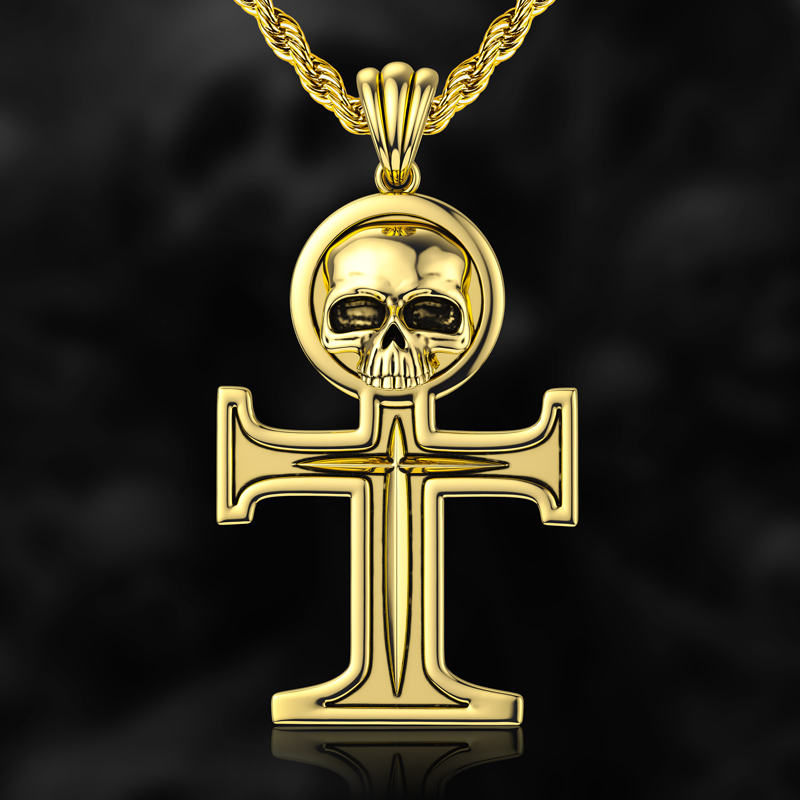 Skull Cross Stainless Steel Pendant