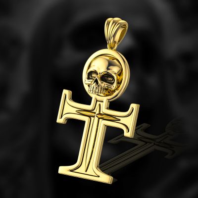 Skull Cross Stainless Steel Pendant