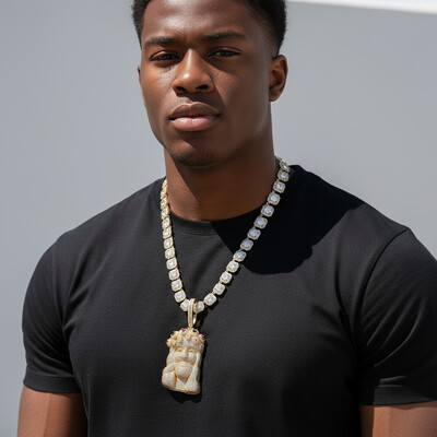 Iced Out Jesus Pendant for Men