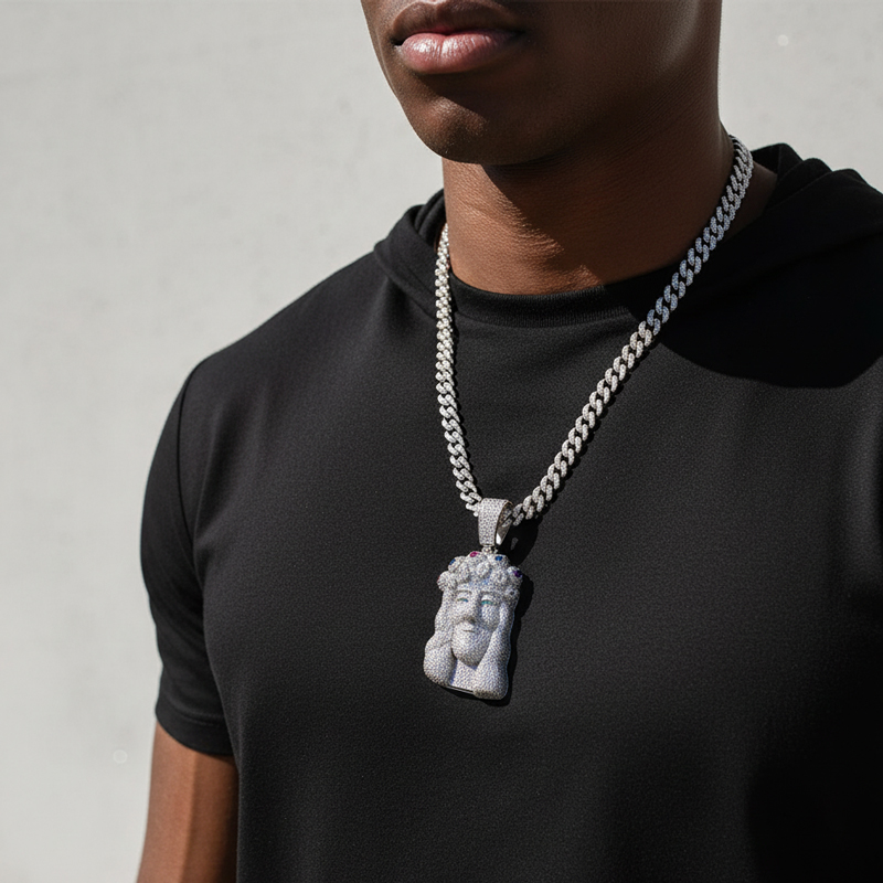 Iced Out Jesus Pendant for Men