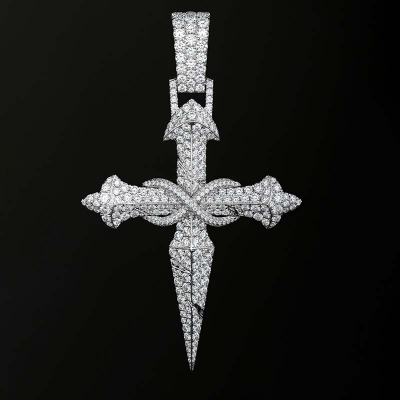 Infinity Symbol Sword Cross Pendant