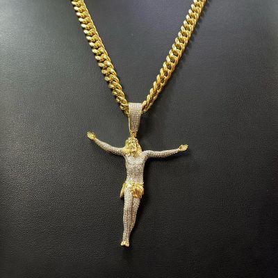Iced Out Jesus Full-length Figure Pendant