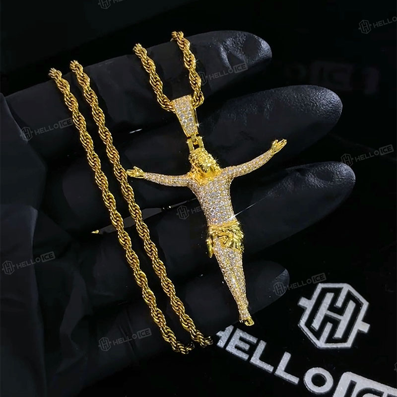 Iced Out Jesus Full-length Figure Pendant