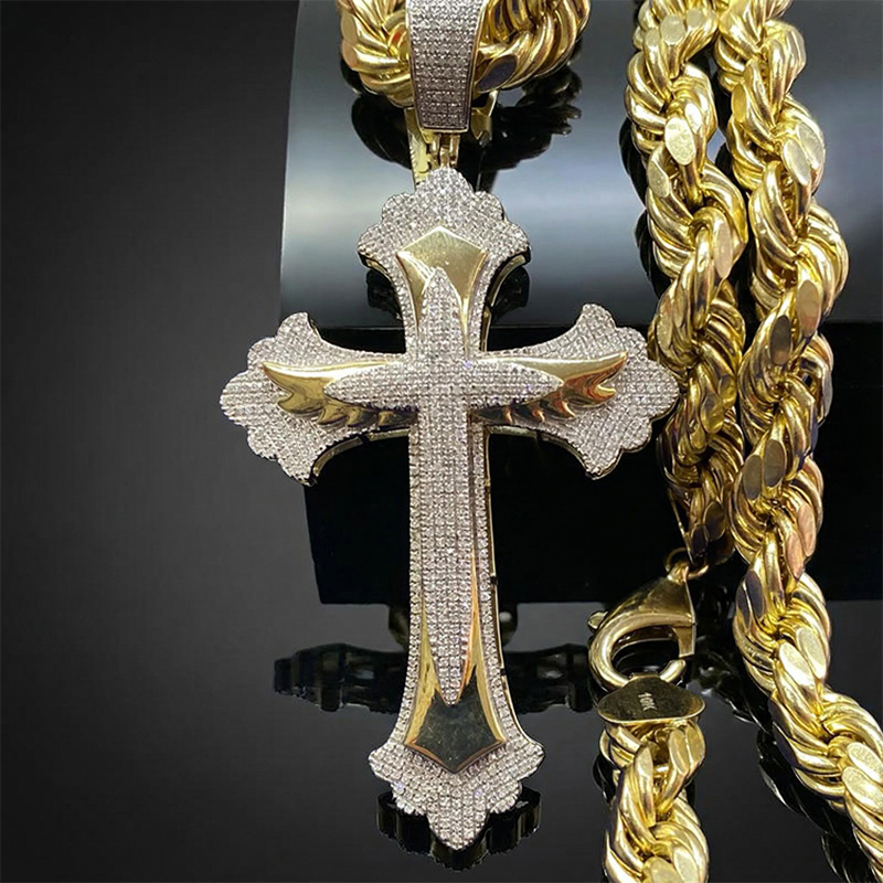 Iced Out Wings Cross Pendant Iced Out Wings Cross Pendant