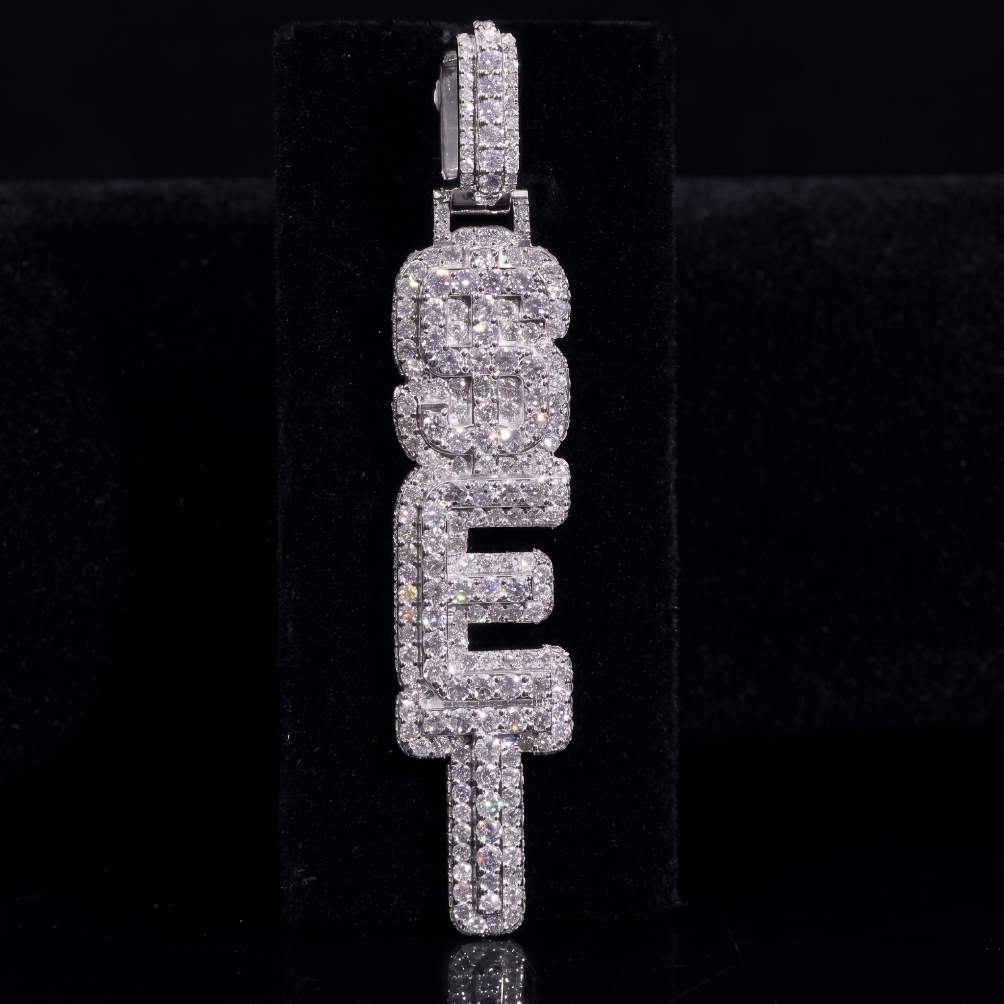 Custom Double Layer Letters Name Pendant Custom Double Layer Letters Name Pendant