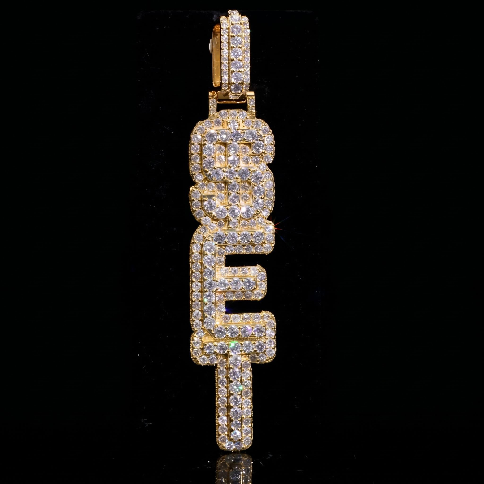 Custom Double Layer Letters Name Pendant Custom Double Layer Letters Name Pendant