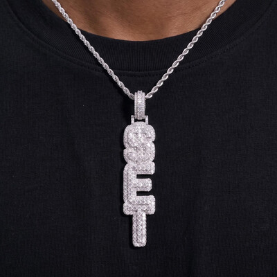 Custom Double Layer Letters Name Pendant