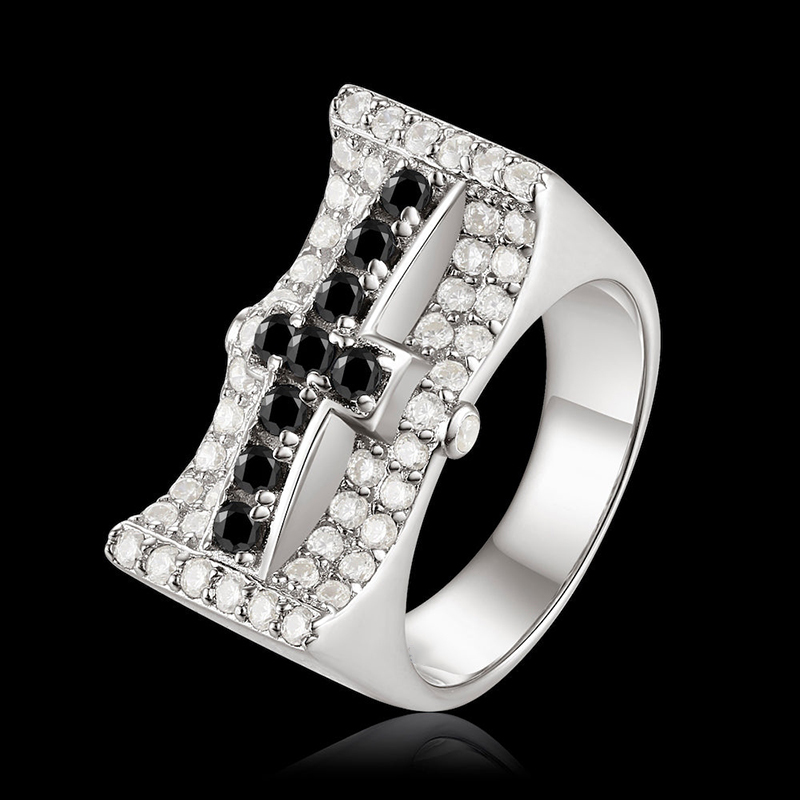 Black Stone Cross Ring Black Stone Cross Ring