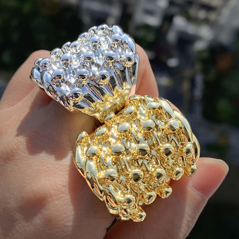 Multi-Size Lava Nugget Ring