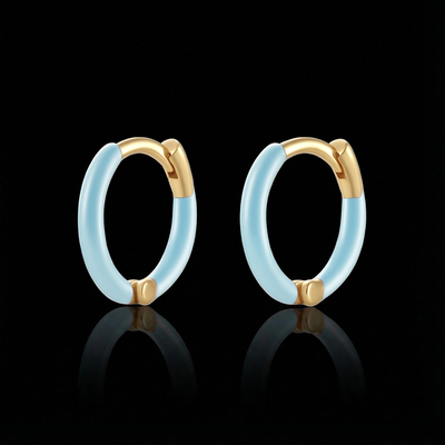 The Neon Enamel Huggies Earrings