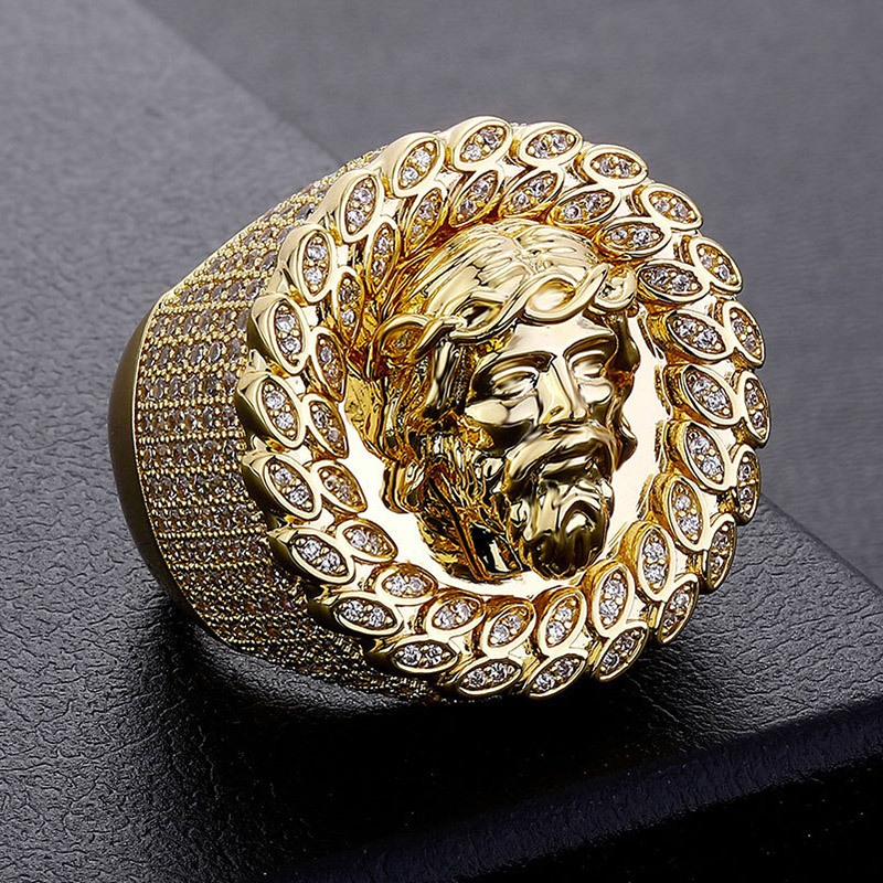 Iced Out Jesus Ring