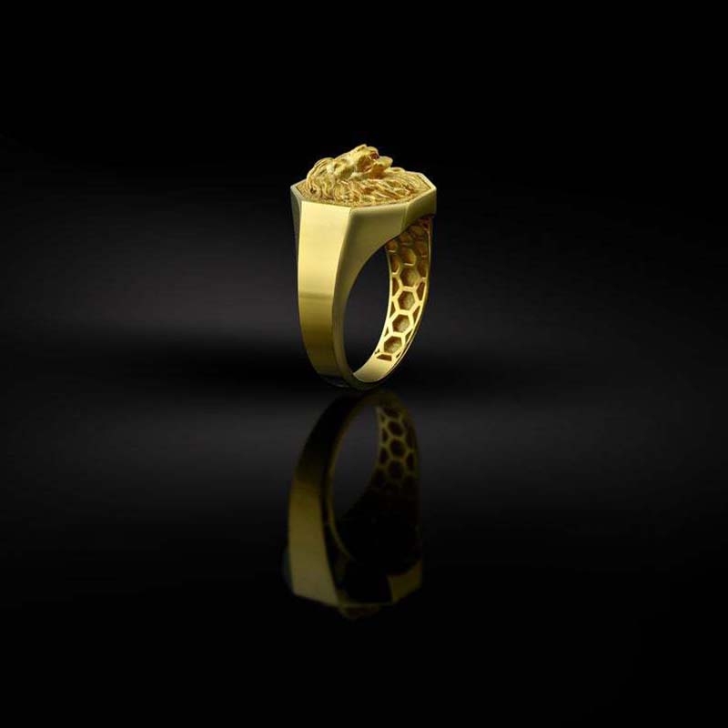 Signet Lion Rings for Men