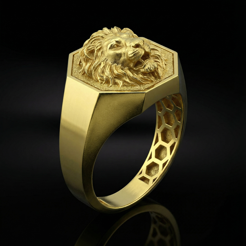 Signet Lion Rings for Men Signet Lion Rings for Men