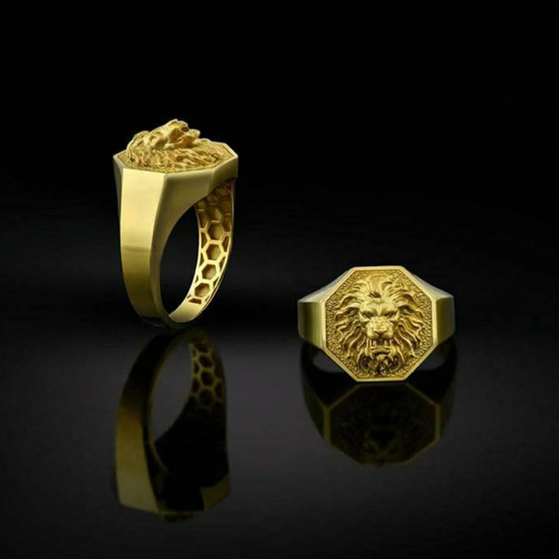Signet Lion Rings for Men Signet Lion Rings for Men