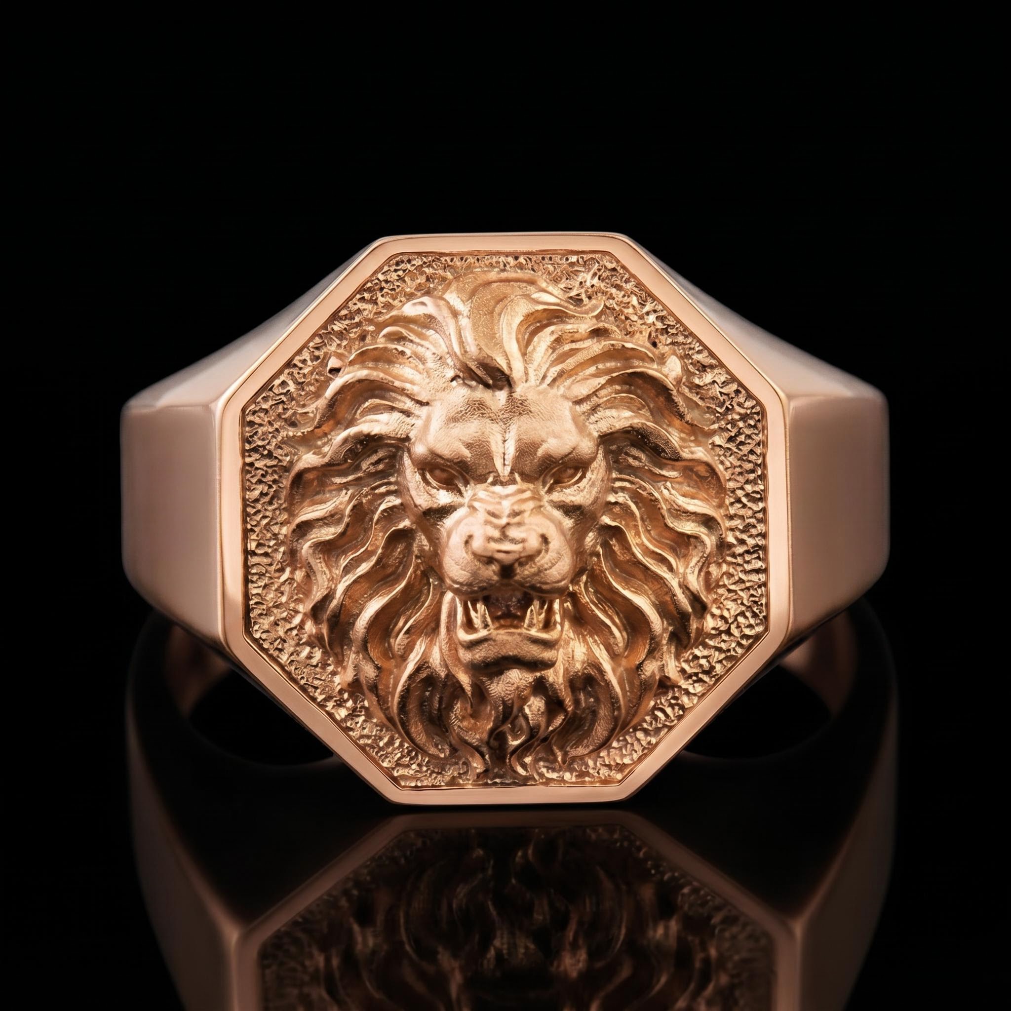 Signet Lion Rings for Men Signet Lion Rings for Men