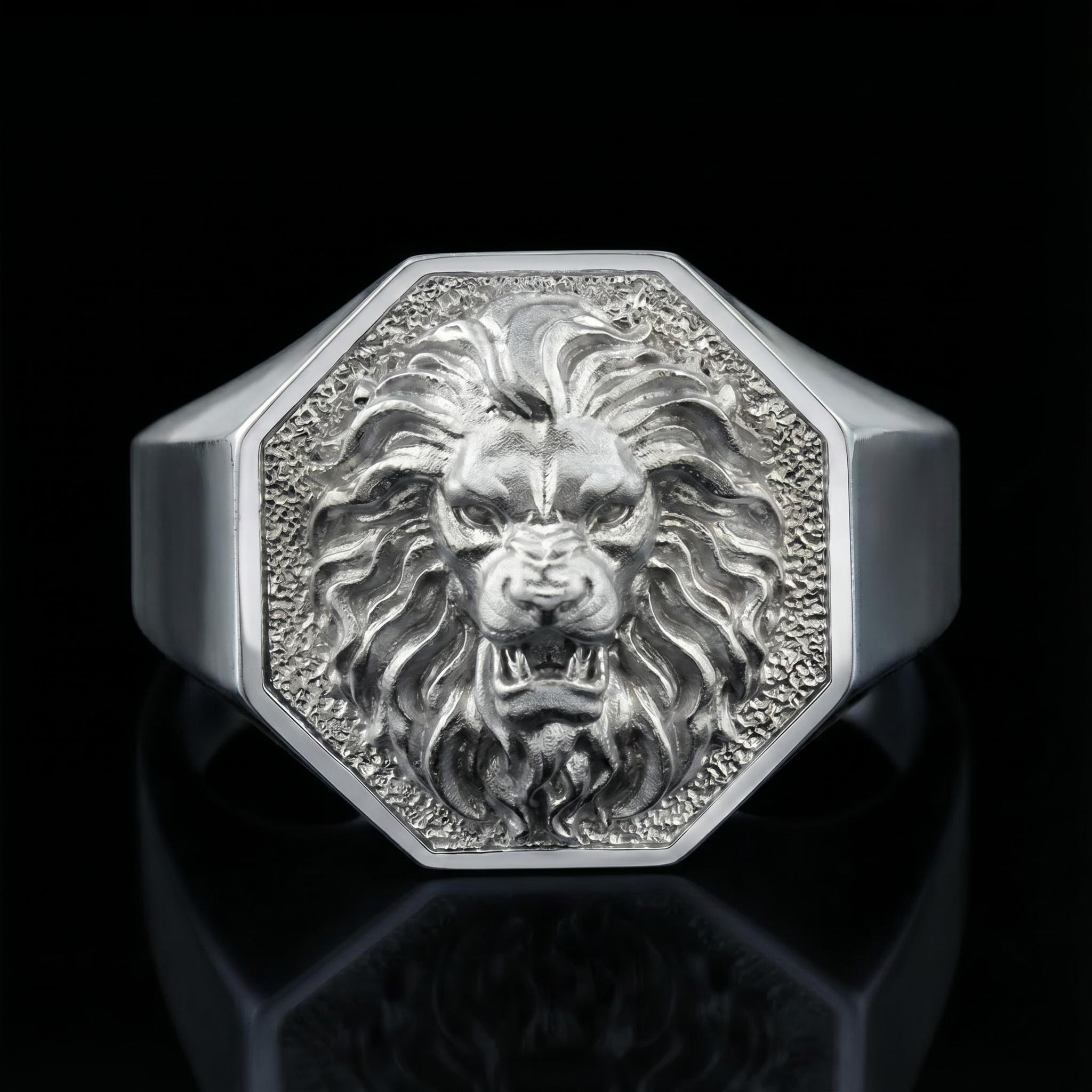 Signet Lion Rings for Men Signet Lion Rings for Men