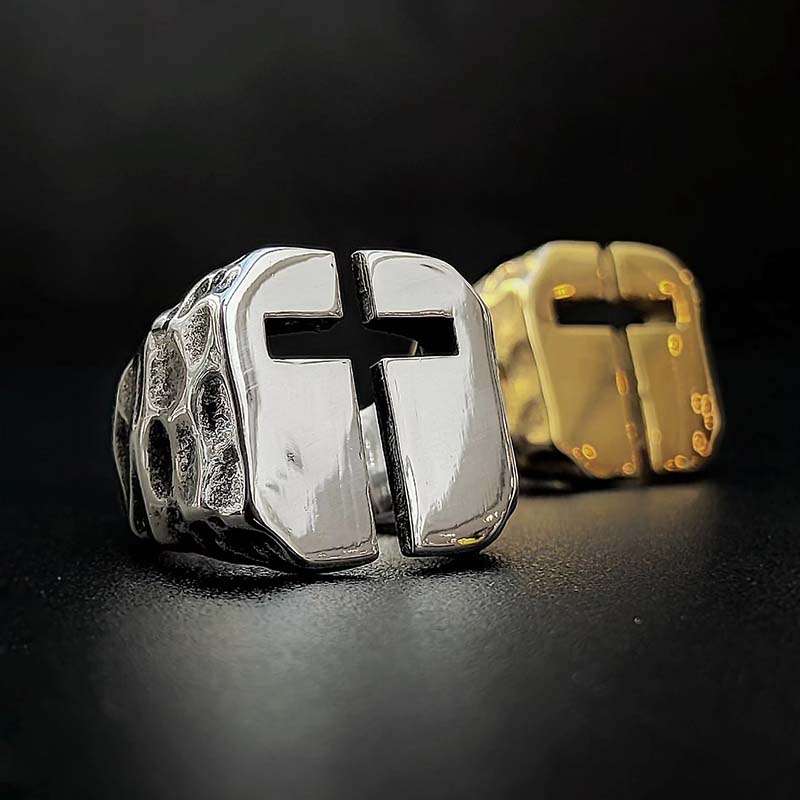 Hollow Cross Ring for Men