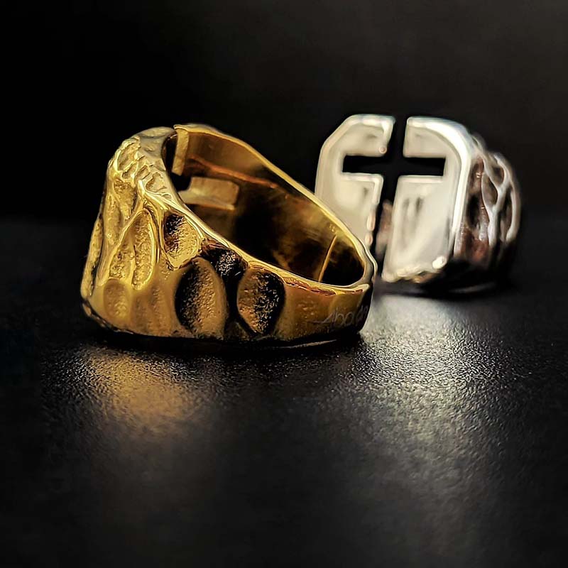 Hollow Cross Ring for Men