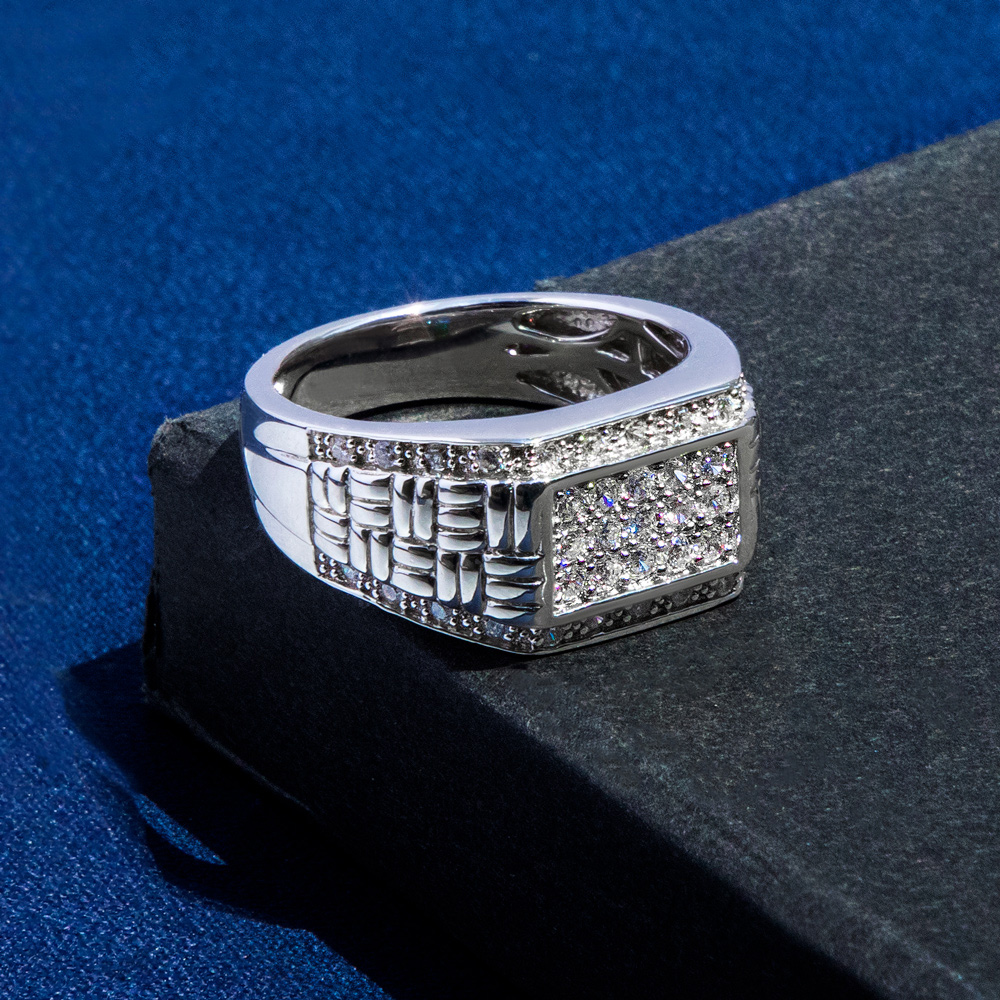 Iced Out Rectangular Ring