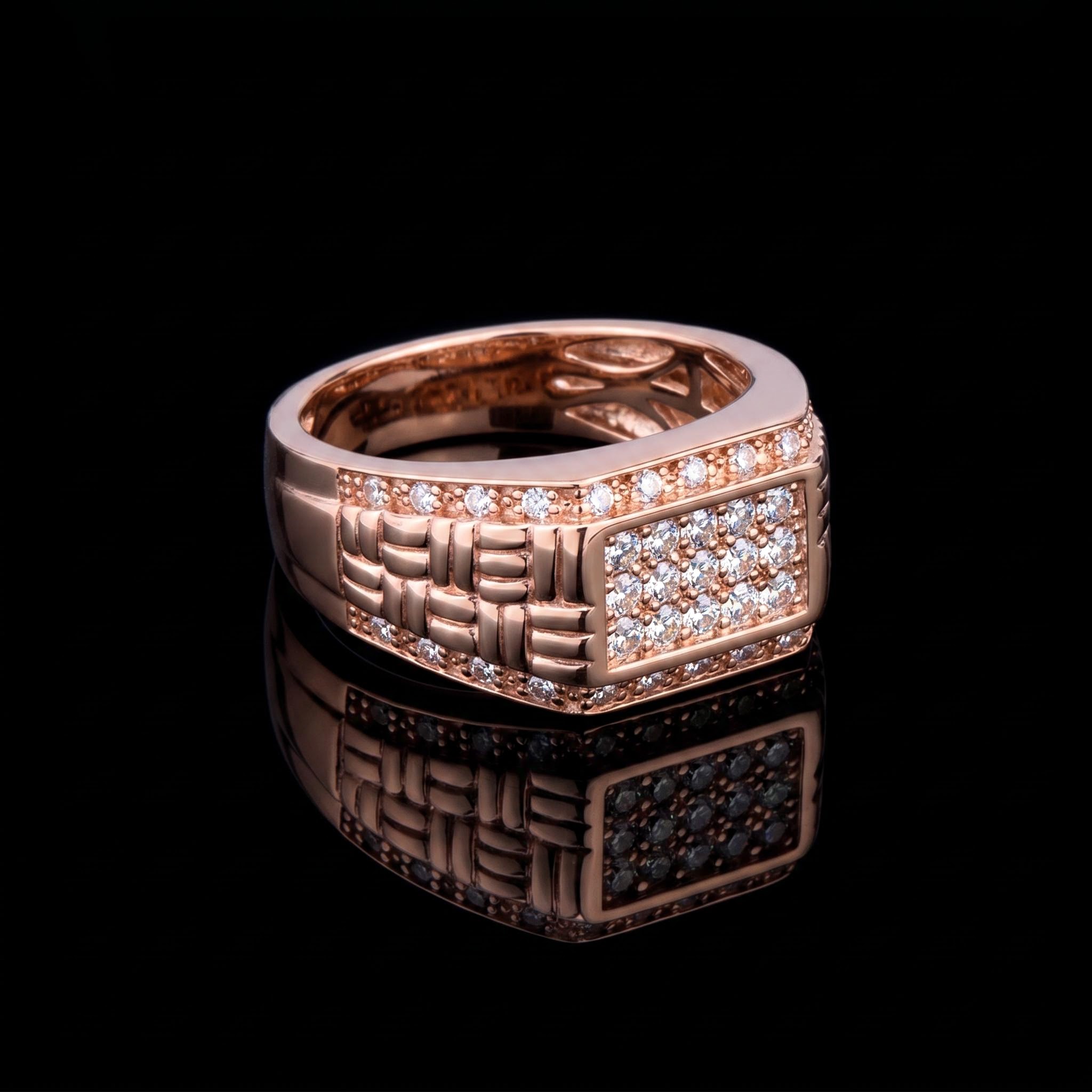 Iced Out Rectangular Ring