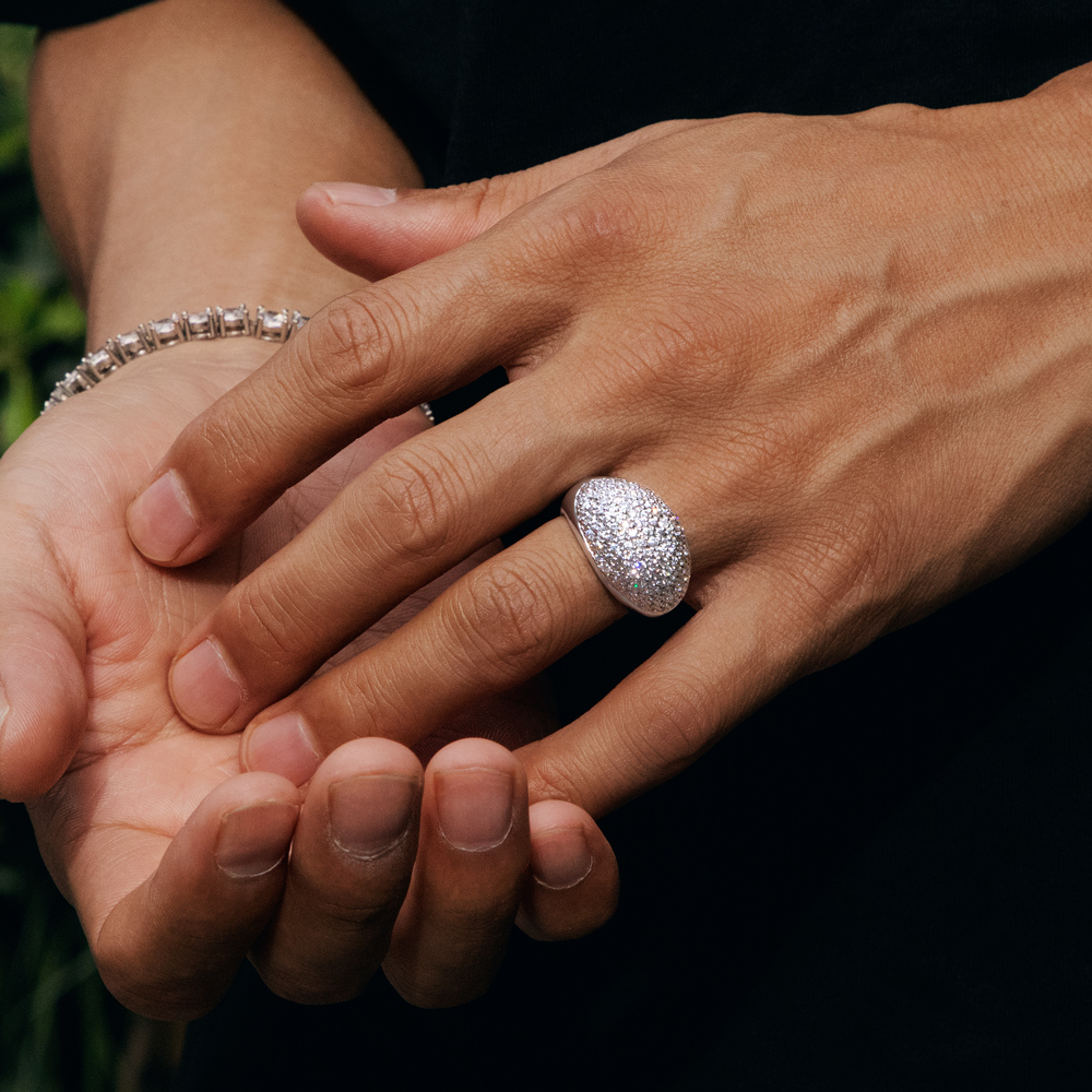 Iced Out Three-dimensional Ring