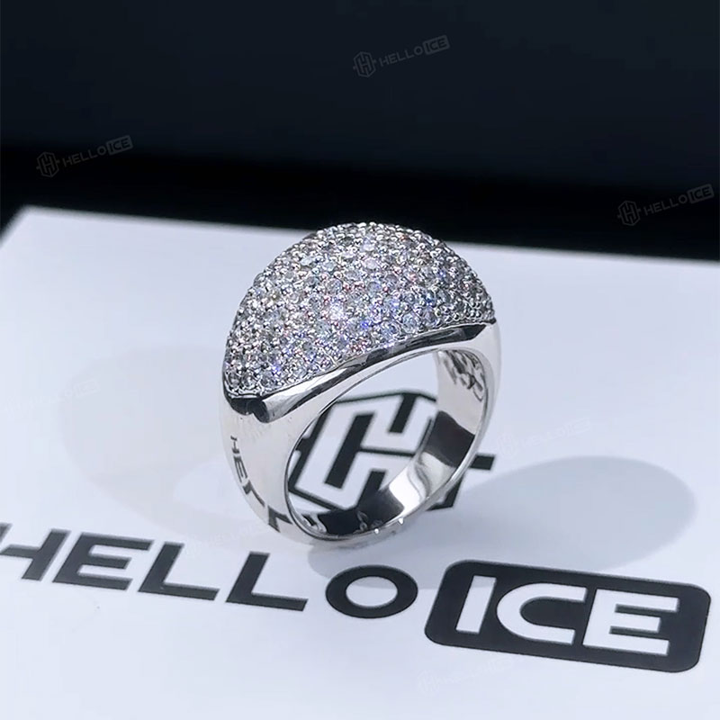 Iced Out Three-dimensional Ring