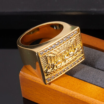 Iced Last Supper Ring for Men