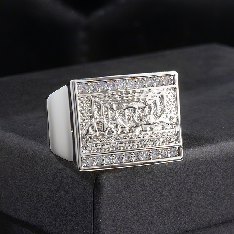 Iced Last Supper Ring for Men
