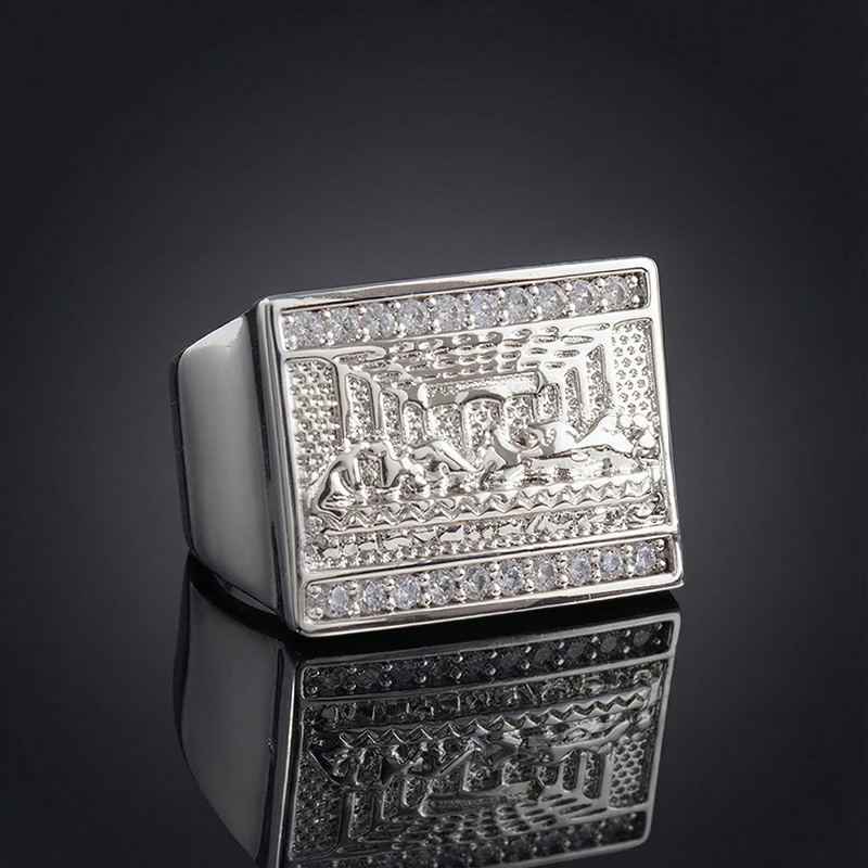 Iced Last Supper Ring for Men