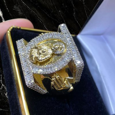 Iced Out Baguette Cut St. Jude Ring