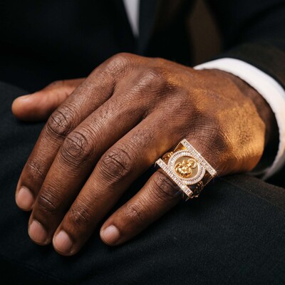 Iced Out Baguette Cut St. Jude Ring