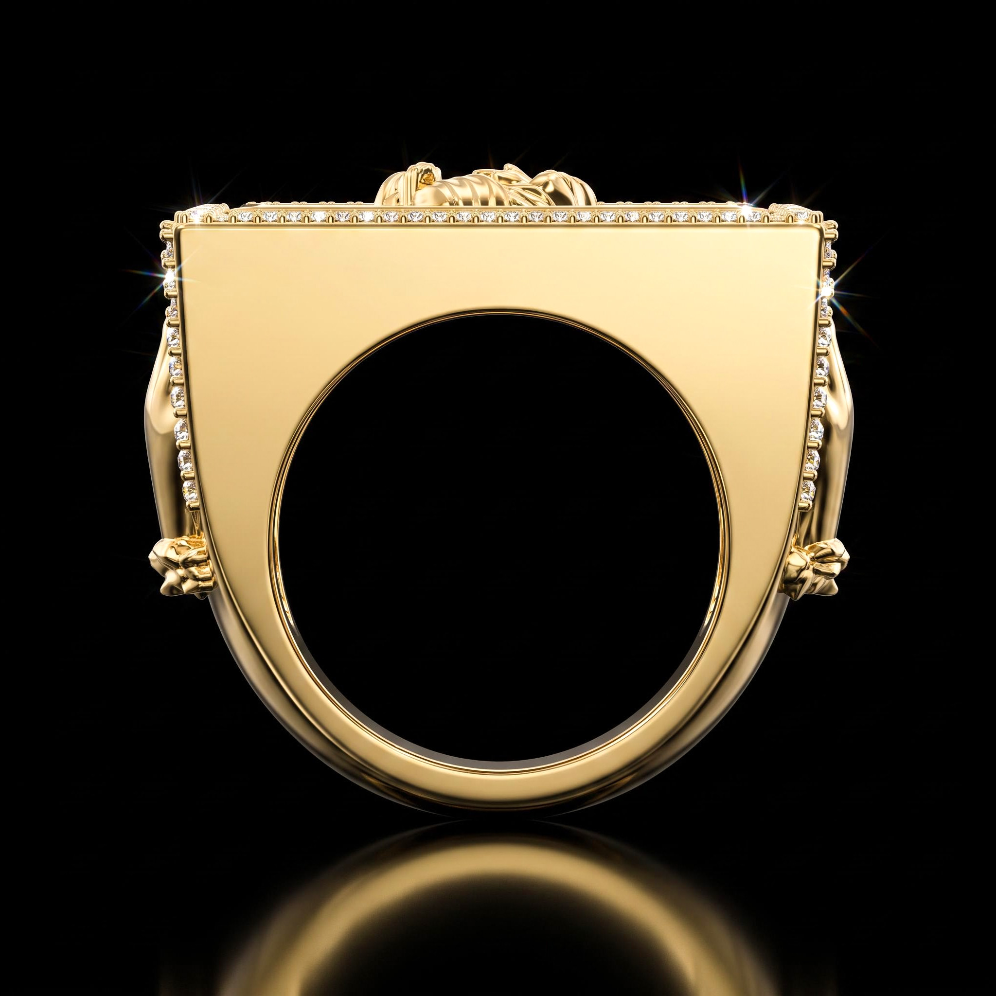 Iced Out Baguette Cut St. Jude Ring