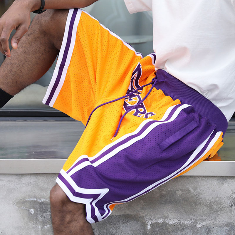 Hip Hop Retro Magic Pocket Embroidered Basketball Shorts