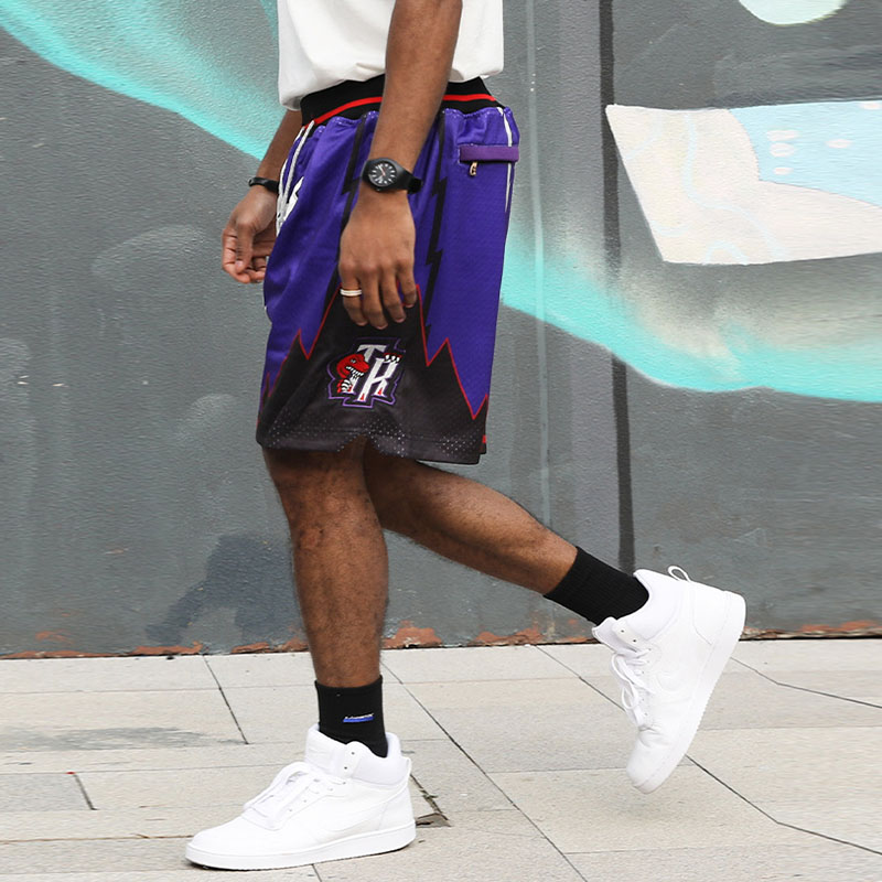 Hip Hop Retro Magic Pocket Embroidered Basketball Shorts