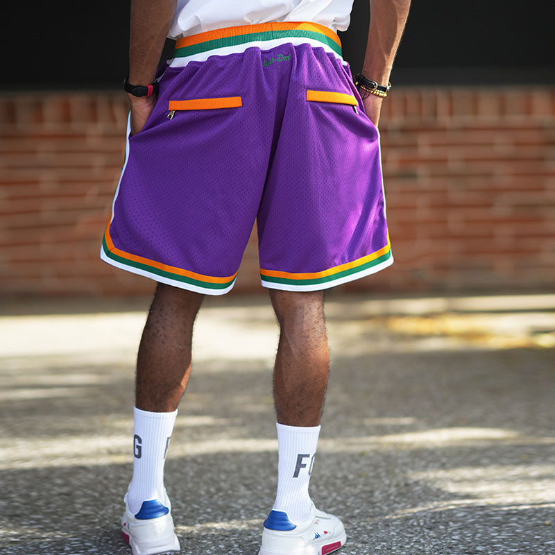 Hip Hop Retro Magic Pocket Embroidered Basketball Shorts