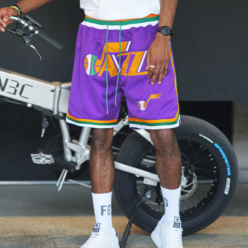 Hip Hop Retro Magic Pocket Embroidered Basketball Shorts