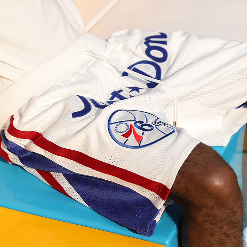 Hip Hop Retro Magic Pocket Embroidered Basketball Shorts