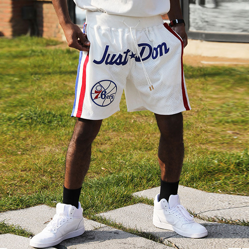 Hip Hop Retro Magic Pocket Embroidered Basketball Shorts