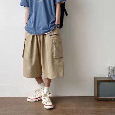 Hip Hop Embroidered Knee High Shorts