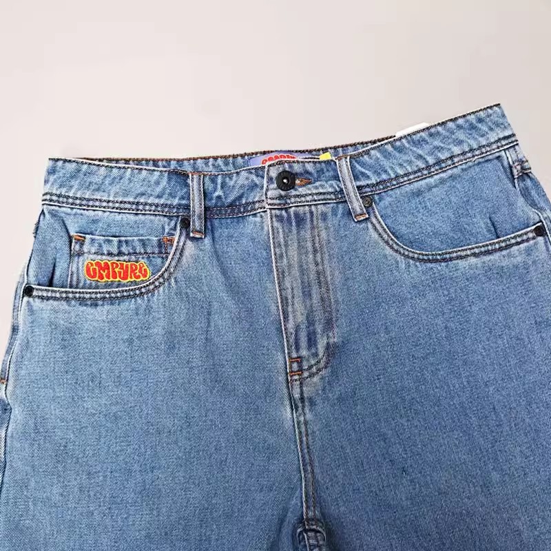 Vintage Washed and Aged 5-Point Denim Shorts