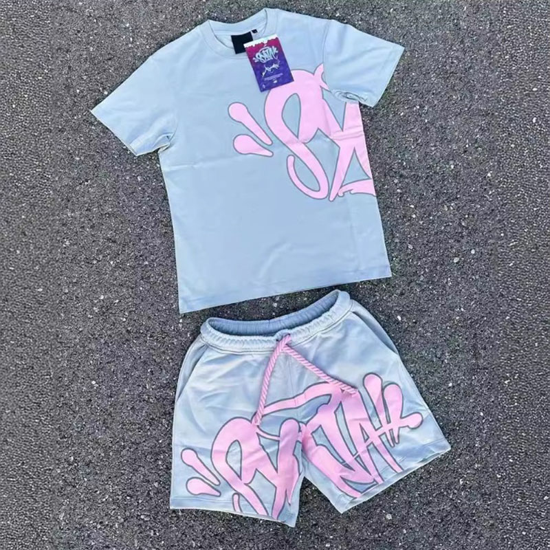 Street Hip Hop Letter Printed Sports T-Shirt Set