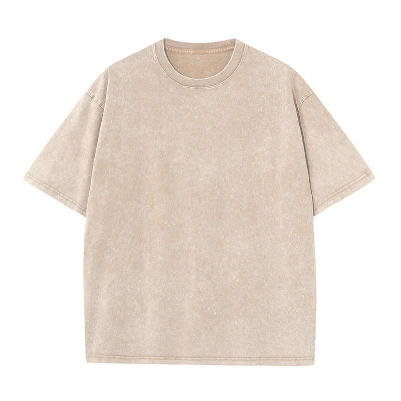 Washed and Aged Fried Snowflake Loose Cotton T-Shirt